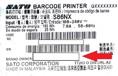 A close-up of a barcode printer

Description automatically generated