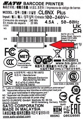 A label with a barcode and symbols

Description automatically generated